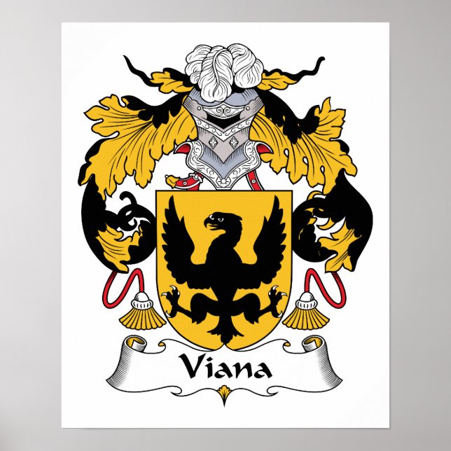 Viana Family Crest Poster (Framsidan)
