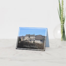 Vianden Castle Winter View, Luxemburg, födelsedage Kort