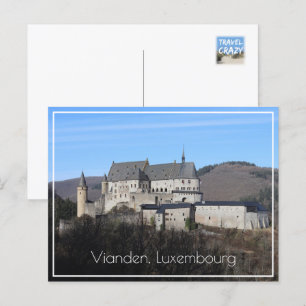 Vianden Castle Winter View, Luxemburg Vykort