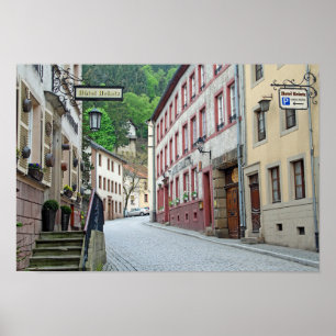 Vianden, den luxemburgska gatuscenen poster