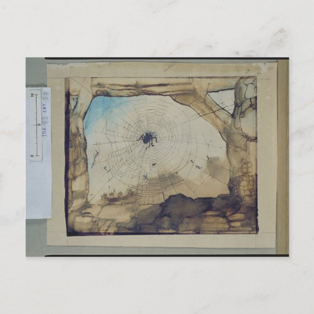 Vianden genom en Spiders Webben Vykort (Framsida)