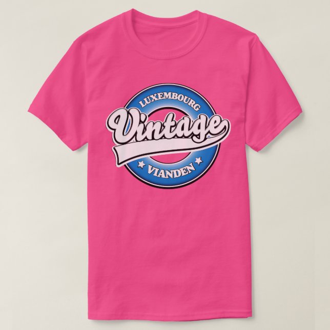 Vianden luxembourg retro t shirt (Design framsida)