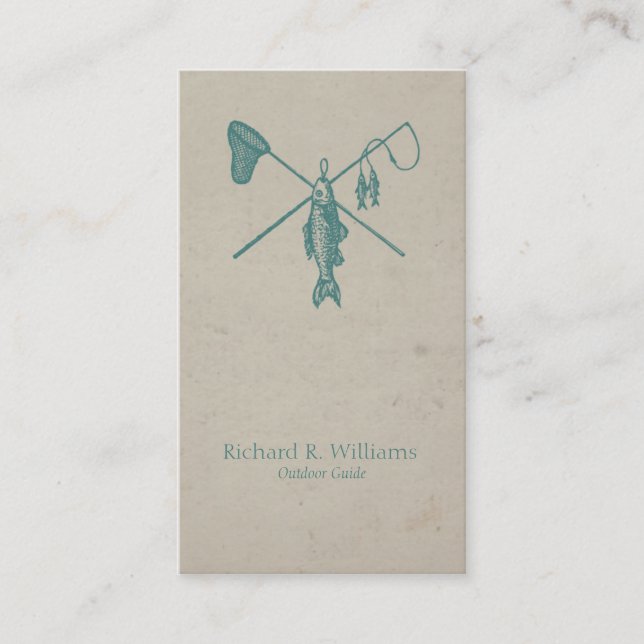 Viantage metspö och fisk visitkort (Framsida)