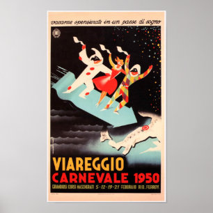 Viareggio Carnevale - italiensk advertizing för Poster