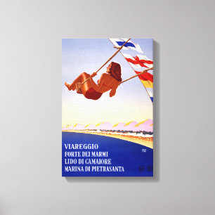 Viareggio Italien Vintage resor Poster återställd Canvastryck