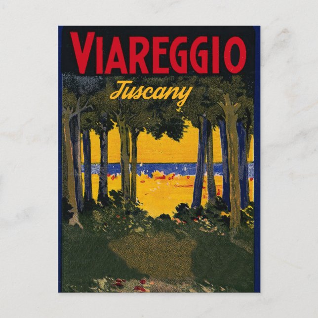 Viareggio-stranden, Toscana, Italien Vykort (Framsida)