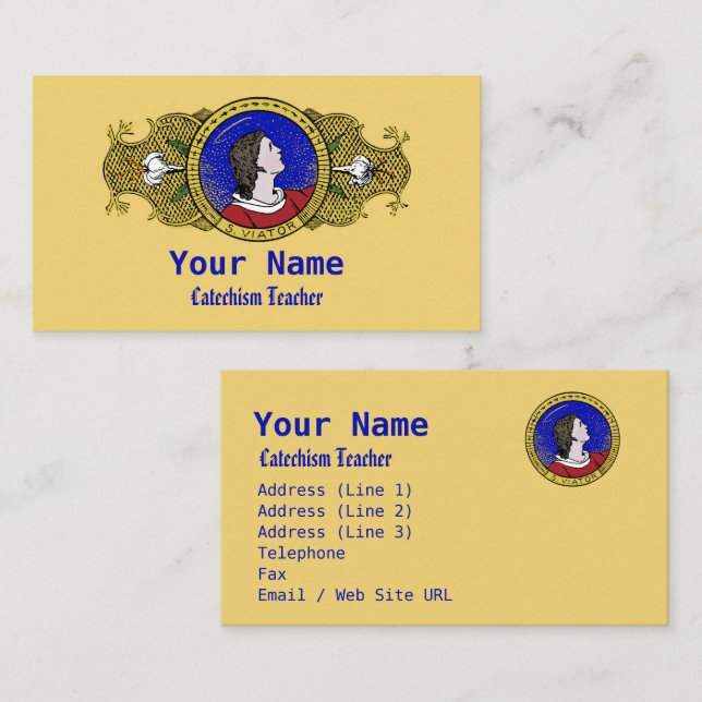 Viator of Lyon the Catechist (LD 001) Visitkort (Fram/baksida)