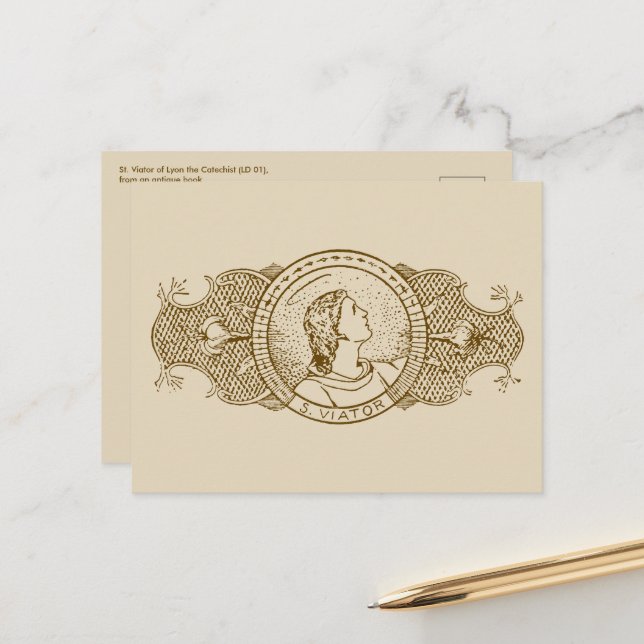 Viator of Lyon the Catechist (LD 001) Vykort (Fram/Back In Situ)