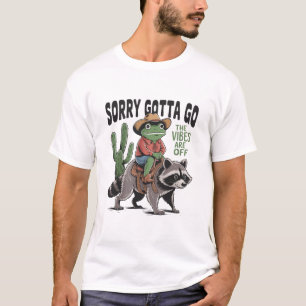 Vibbar är avstämda Tyvärr måste gå Vintage Groda R T Shirt