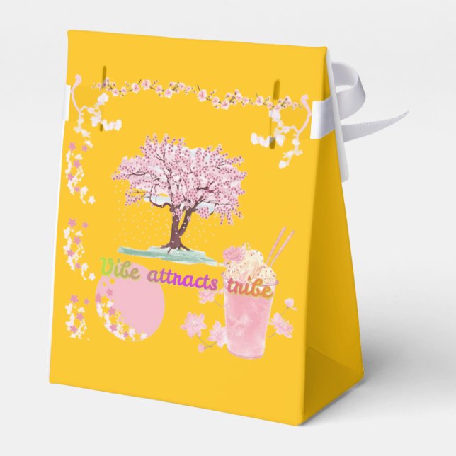 Vibe Attracts Tribe orange Presentaskar (Baksidan Sidan)