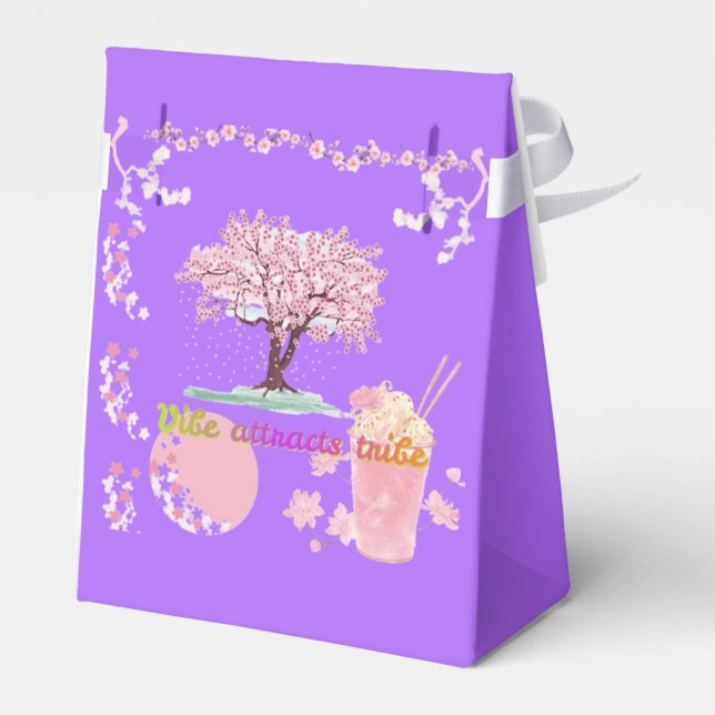 Vibe Attracts Tribe pale purple Presentaskar (Baksidan Sidan)