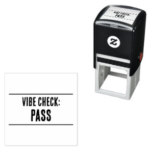 Vibe Check: PASS Self-Bläck Frimärke Självfärgande Stämpel