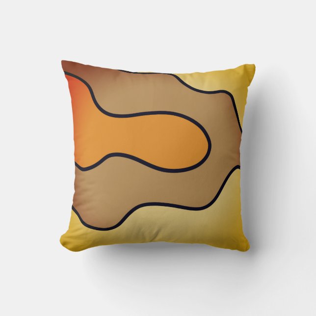 Vibe Orange Guld Dekorativ kudde (Framsida)