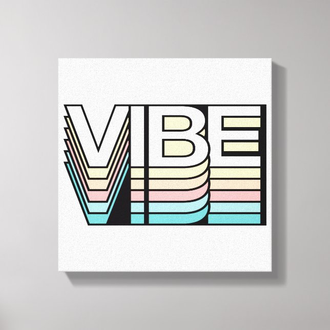 Vibe Retro Aesthetic Modern Mood Typography Canvastryck (Framsida)
