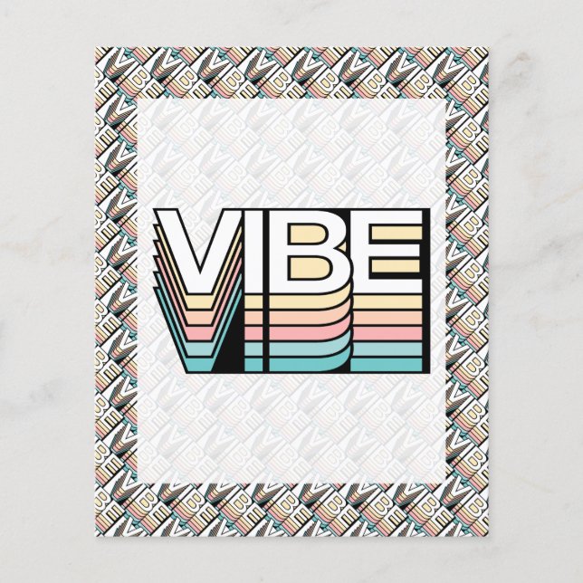 Vibe Retro Aesthetic Modern Mood Typography Flygblad (Framsidan)