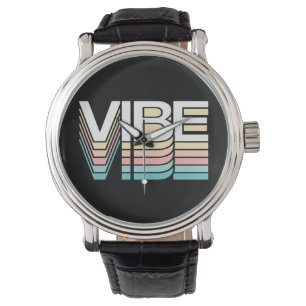 Vibe Shift Retro Mood Typography Armbandsur