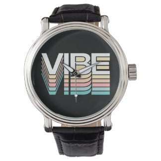 Vibe Shift Retro Mood Typography Armbandsur