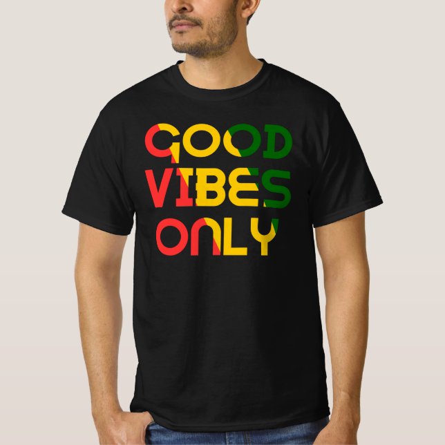 Vibes Bra Only Rasta Reggae Roots T Shirt (Framsida)
