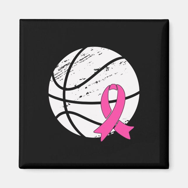 Vibes Breast Cancer Awareness Rosa Basket Magnet (Framsidan)