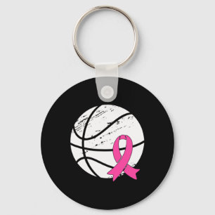 Vibes Breast Cancer Awareness Rosa Basket Nyckelring