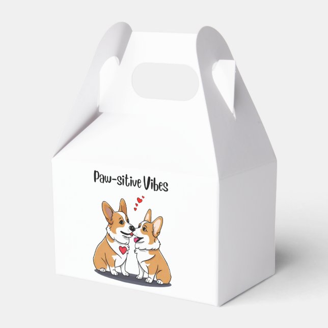 Vibes Corgis i kärlek Presentaskar (Framsidan Sidan)
