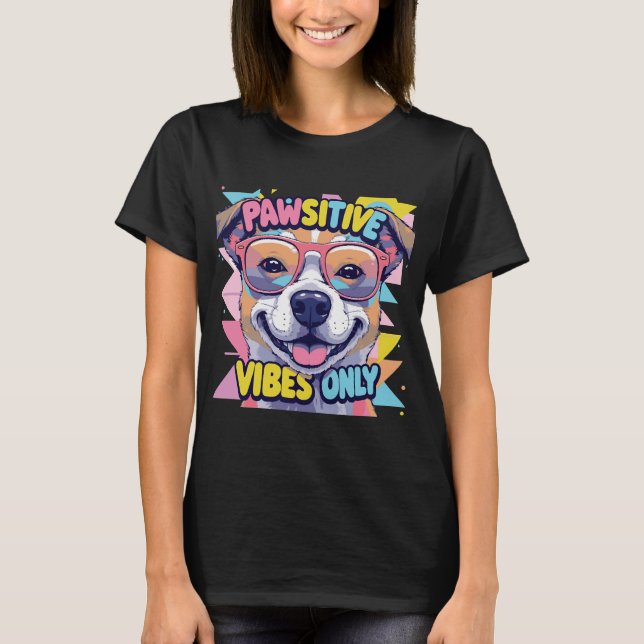 Vibes Endast Rolig Hund T-Shirt � Cool Hund (Framsida)