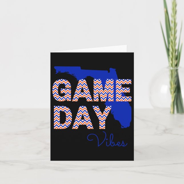 Vibes Fall Tailgate i Florida Footll Game Day Kort (Framsida)