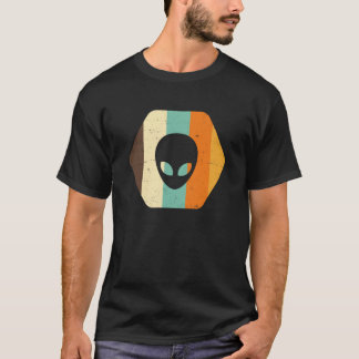 Vibes för färg för vintagefrämlingUFO Retro T Shirt