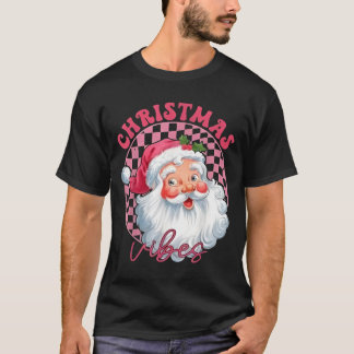 Vibes Groovy Rosa Santa T Shirt