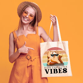 Vibes, huvudtecken för Cute Bok Älskare Tygkasse