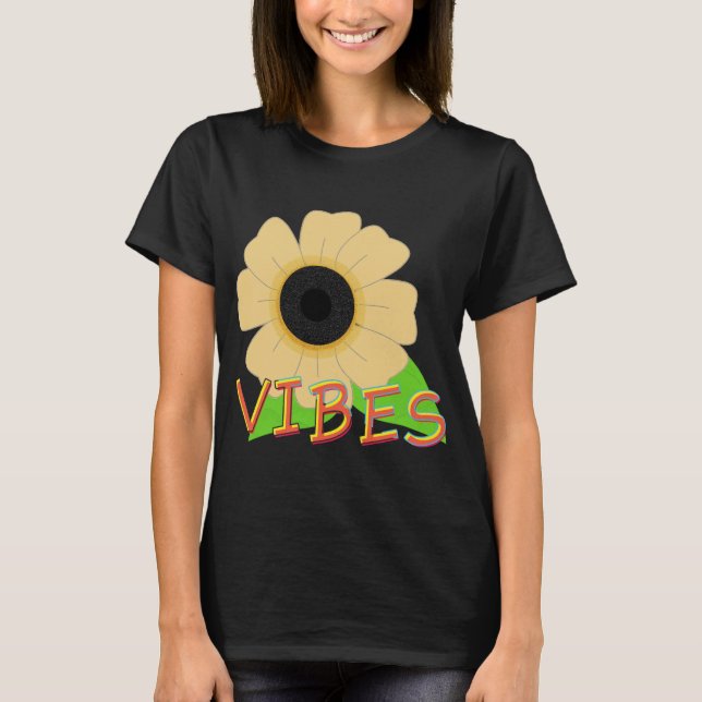Vibes i Sun Flower T Shirt (Framsida)