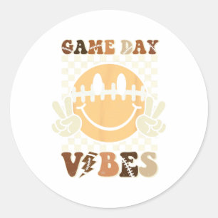 Vibes Sport i Ansikte Runt Klistermärke