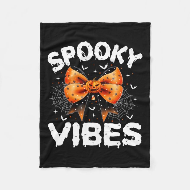 Vibes Women Girls Kids Cute Halloween Pumpkin Fleecefilt (Framsidan)