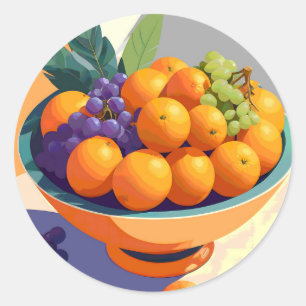 Vibin’ med vitamin C Runt Klistermärke