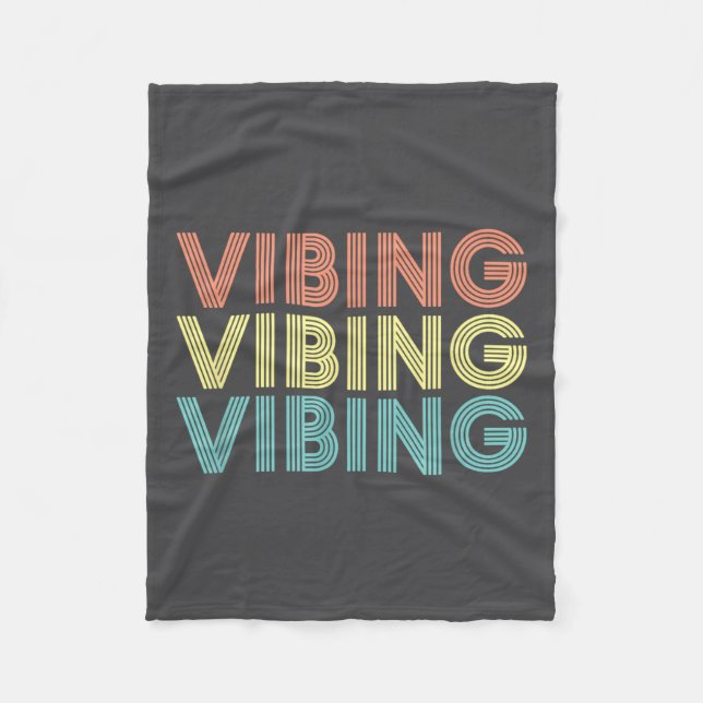 Vibing Shirt. Awesome Feeling, Feel Good Motivatio Fleecefilt (Framsidan)