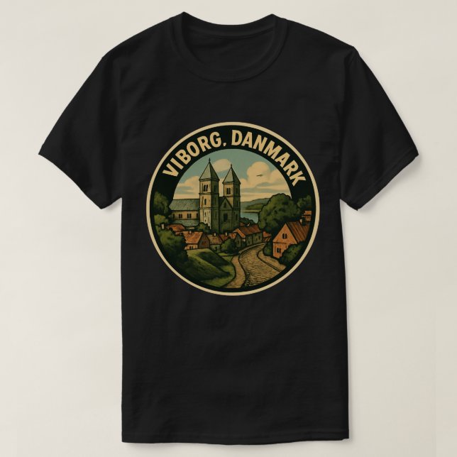 Viborg Danmark Katedral T Shirt (Design framsida)