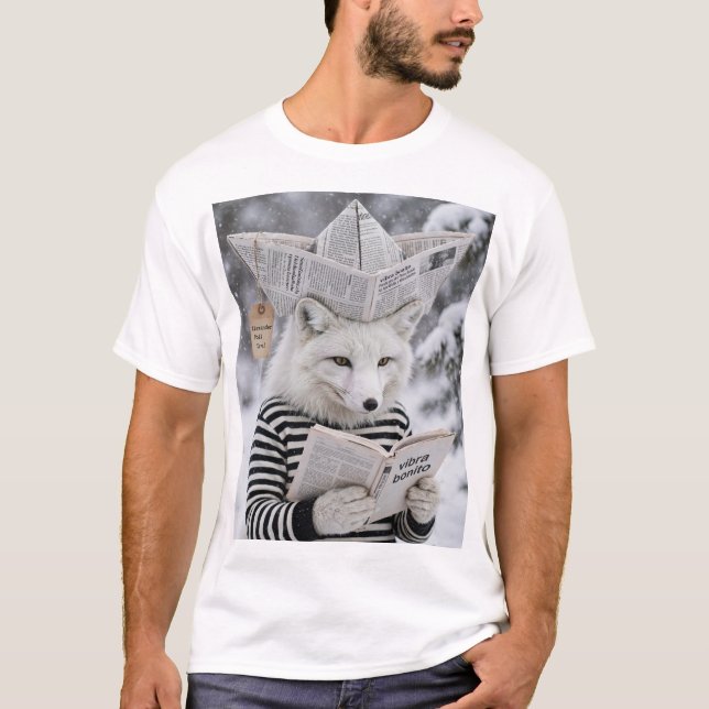Vibra Bonito Arctic Fox T-Shirt – Läspresent (Framsida)