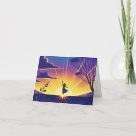 Vibrance Abstrakt Foleting Card Anteckningskort