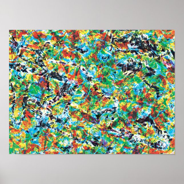 Vibrance färg i abstrakt art form poster (Framsidan)