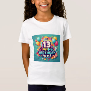 Vibrant 13:e födelsedagen med färgstarka nummer Fl T Shirt
