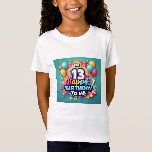 Vibrant 13:e födelsedagen med färgstarka nummer Fl T Shirt (Framsida)
