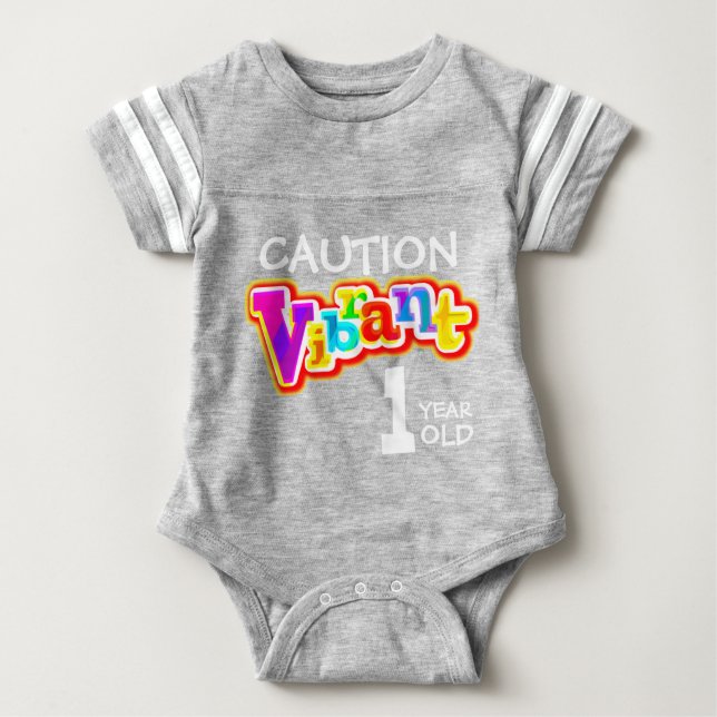 Vibrant 1 år gammal småbarn t-shirt (Framsida)