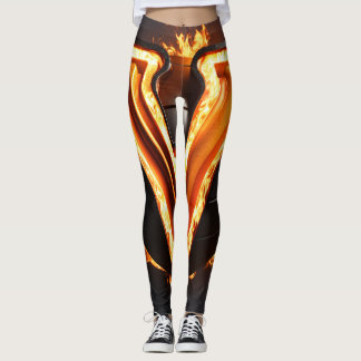 Vibrant 3D Orange Boll Mönster Leggings