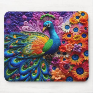 Vibrant 3D Peacock Musmatta