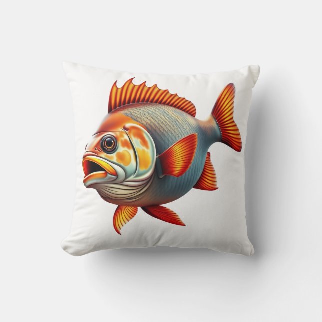 Vibrant 3D Rendering of a Fish Kudde (Framsida)
