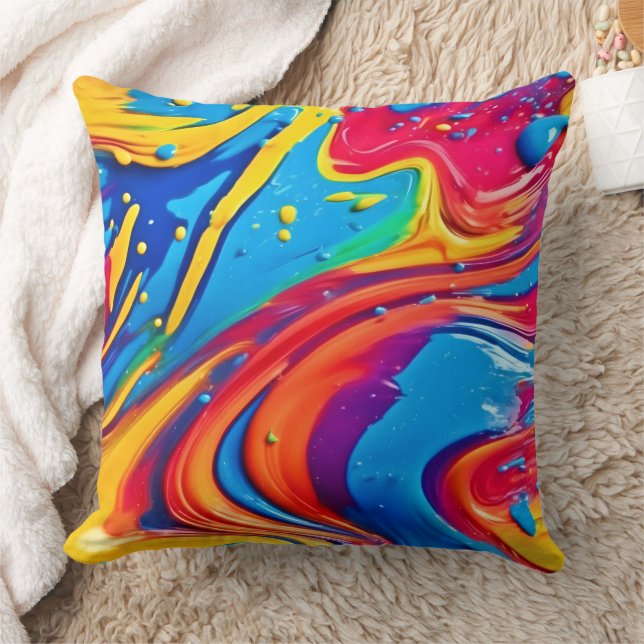 Vibrant Abstract Art Kudde (Filt)