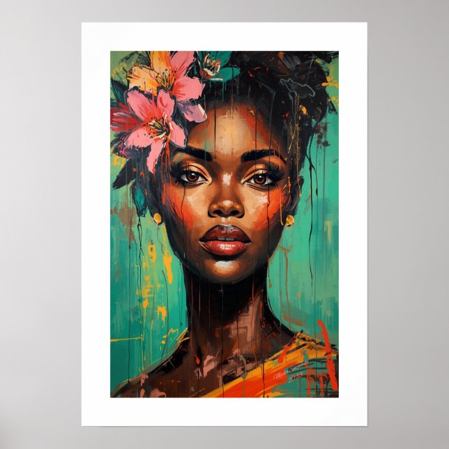 Vibrant Abstract Art Print  Poster (Framsidan)