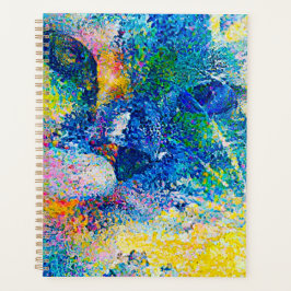 Vibrant Abstract Cat Art Print