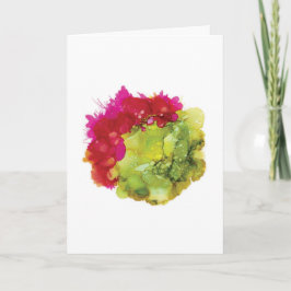 Vibrant Abstract Floral Greeting Card Kort