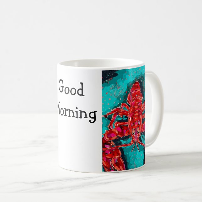 Vibrant Abstract Lobster Mug Kaffemugg (Framsida höger)